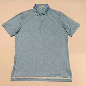 Peter Millar Summer Comfort Sailboat Print Performance Golf Polo Size M